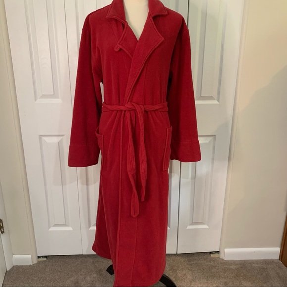L.L. Bean Intimates & Sleepwear Ll Bean Womens Red Med Bathrobe